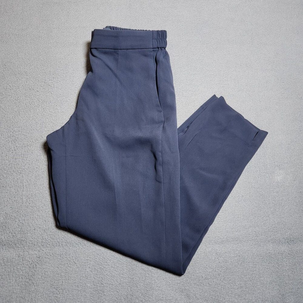 J. Crew Jamie Pants Women 2 Navy Mid Rise Elastic Waist